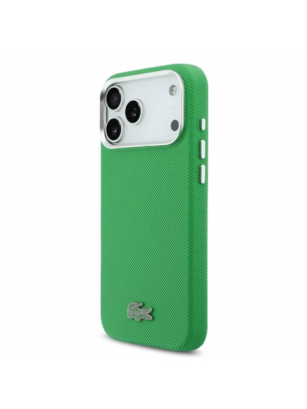 Lacoste Lacoste PVC Iconic Petit Pique Metal Logo MagSafe Zadní Kryt pro iPhone 17 Pro Max Green