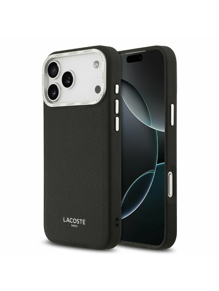 Lacoste Lacoste PU Leather Champs Elysees MagSafe Zadní Kryt pro iPhone 17 Pro Max Black