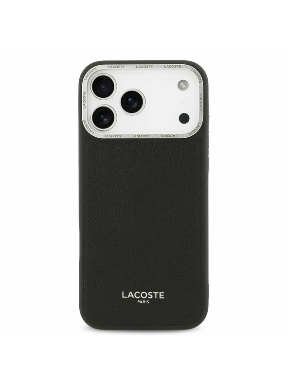 Lacoste Lacoste PU Leather Champs Elysees MagSafe Zadní Kryt pro iPhone 17 Pro Max Black