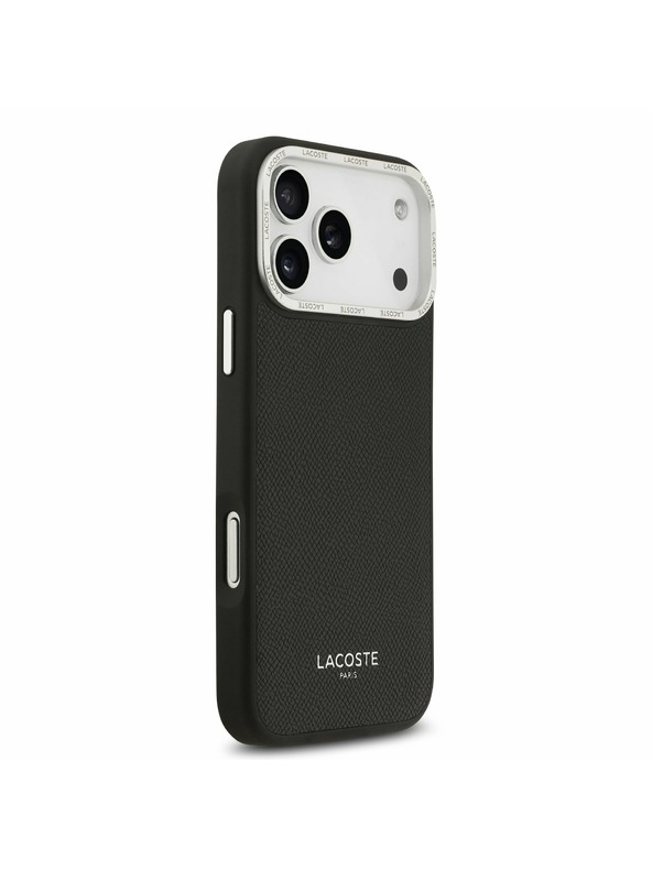 Lacoste Lacoste PU Leather Champs Elysees MagSafe Zadní Kryt pro iPhone 17 Pro Max Black
