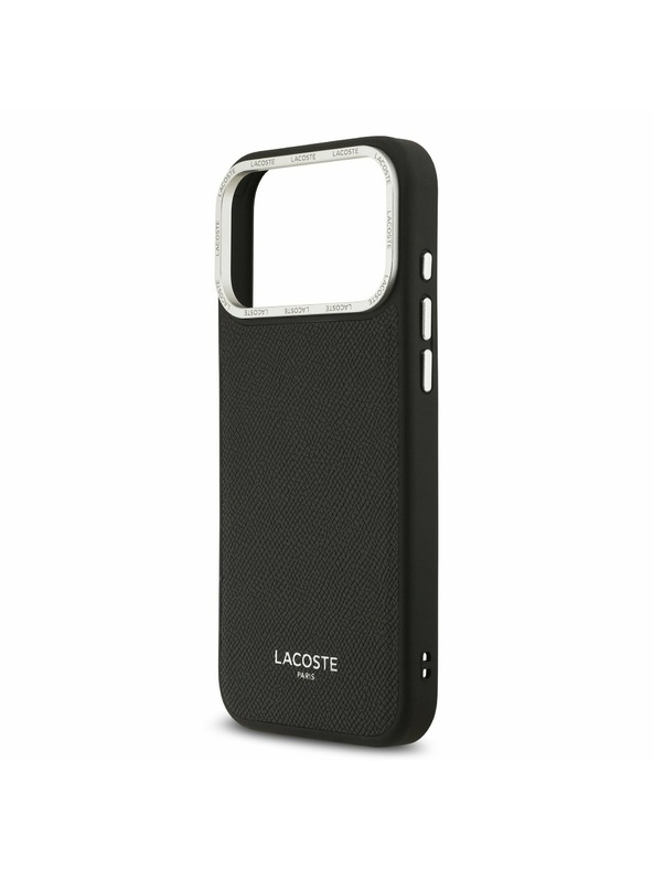 Lacoste Lacoste PU Leather Champs Elysees MagSafe Zadní Kryt pro iPhone 17 Pro Max Black