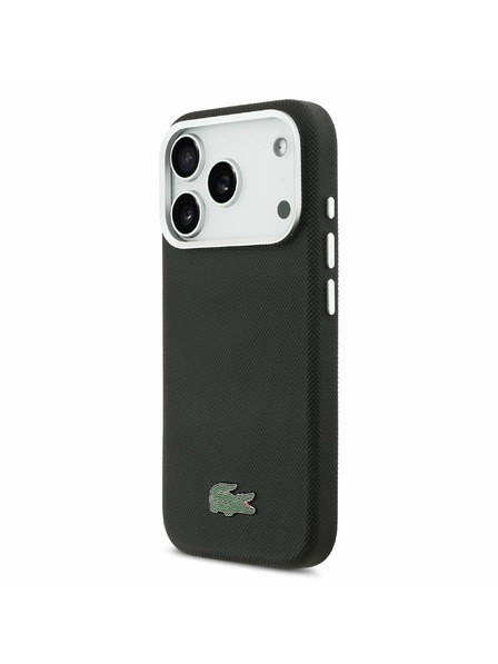 Lacoste Lacoste PVC Iconic Petit Pique Metal Logo MagSafe Zadní Kryt pro iPhone 17 Pro Max Black