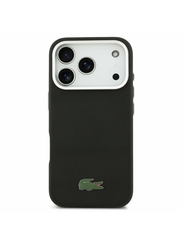 Lacoste Lacoste PVC Iconic Petit Pique Metal Logo MagSafe Zadní Kryt pro iPhone 17 Pro Max Black