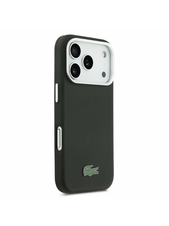Lacoste Lacoste PVC Iconic Petit Pique Metal Logo MagSafe Zadní Kryt pro iPhone 17 Pro Max Black