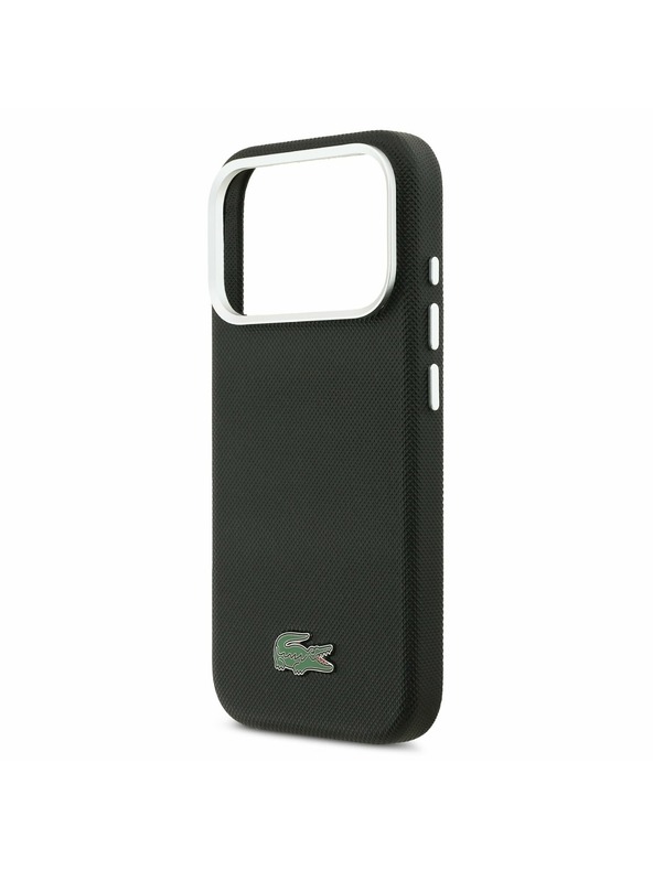 Lacoste Lacoste PVC Iconic Petit Pique Metal Logo MagSafe Zadní Kryt pro iPhone 17 Pro Max Black