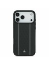 Mercedes Mercedes Leather Star Pattern and Stripes MagSafe Zadní Kryt pro iPhone 17 Pro Max Black/White