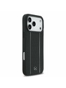 Mercedes Mercedes Leather Star Pattern and Stripes MagSafe Zadní Kryt pro iPhone 17 Pro Max Black/White