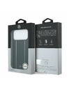 Mercedes Mercedes Leather Star Pattern and Stripes MagSafe Zadní Kryt pro iPhone 17 Pro Max Black/White