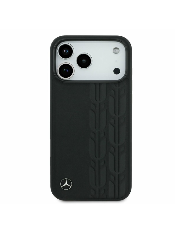 Mercedes Mercedes Leather Laurel Leaves MagSafe Zadní Kryt pro iPhone 17 Pro Max Black