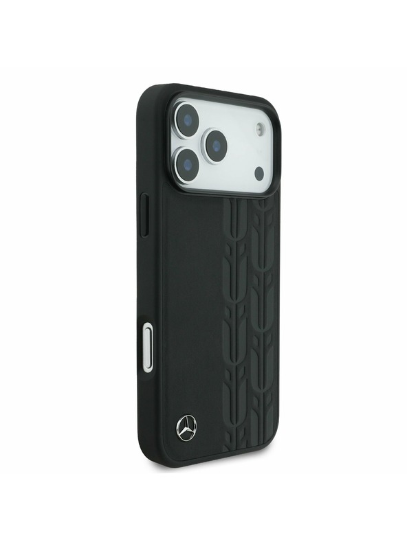 Mercedes Mercedes Leather Laurel Leaves MagSafe Zadní Kryt pro iPhone 17 Pro Max Black