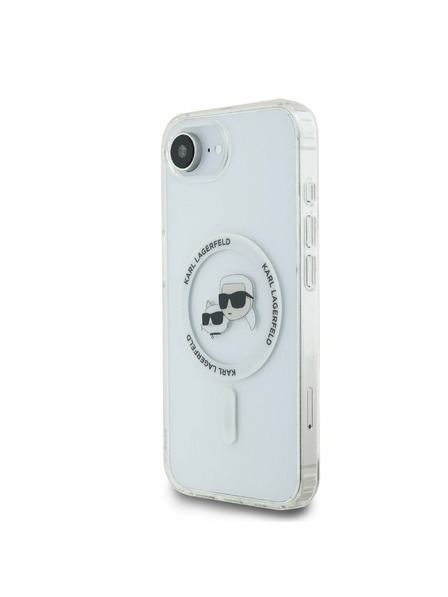 Karl Lagerfeld Karl Lagerfeld IML K&CH Heads Metal Frame MagSafe Zadní Kryt pro iPhone 16e/17e Transparent