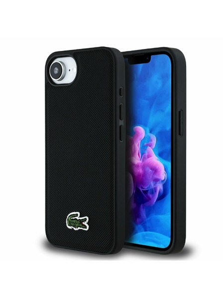 Lacoste Lacoste Iconic Petit Pique Woven Logo MagSafe Zadní Kryt pro iPhone 16e/17e Black