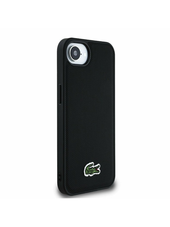 Lacoste Lacoste Iconic Petit Pique Woven Logo MagSafe Zadní Kryt pro iPhone 16e/17e Black