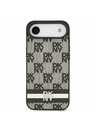 DKNY DKNY PU Leather Checkered Pattern and Stripe Zadní Kryt pro iPhone Air Black
