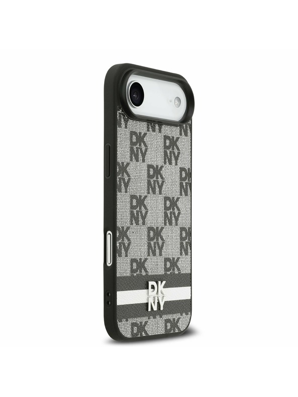DKNY DKNY PU Leather Checkered Pattern and Stripe Zadní Kryt pro iPhone Air Black