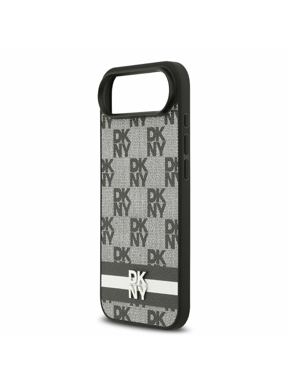 DKNY DKNY PU Leather Checkered Pattern and Stripe Zadní Kryt pro iPhone Air Black