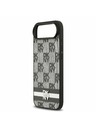 DKNY DKNY PU Leather Checkered Pattern and Stripe Zadní Kryt pro iPhone Air Black