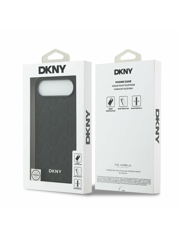 DKNY DKNY PU Leather Grid Pattern Magsafe Zadní Kryt pro iPhone Air Black