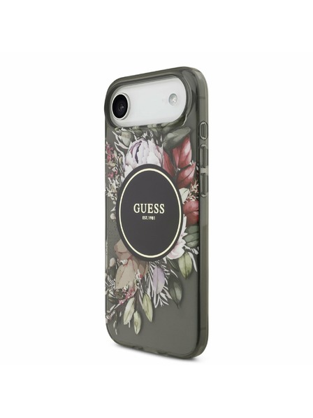 Guess Guess IML Flowers Strap MagSafe Zadní Kryt pro iPhone Air Black