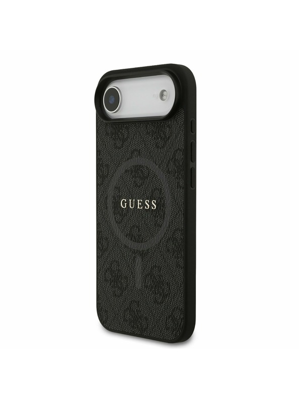Guess Guess PU Leather 4G Colored Ring MagSafe Zadní Kryt pro iPhone Air Black