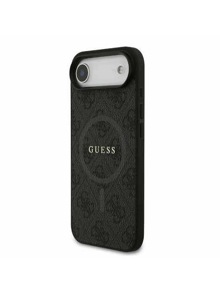 Guess Guess PU Leather 4G Colored Ring MagSafe Zadní Kryt pro iPhone Air Black