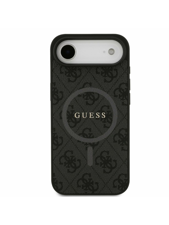 Guess Guess PU Leather 4G Colored Ring MagSafe Zadní Kryt pro iPhone Air Black