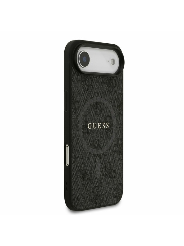 Guess Guess PU Leather 4G Colored Ring MagSafe Zadní Kryt pro iPhone Air Black