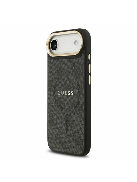 Guess Guess PU Leather 4G Gold Frame MagSafe Zadní Kryt pro iPhone Air Black