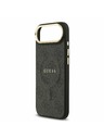 Guess Guess PU Leather 4G Gold Frame MagSafe Zadní Kryt pro iPhone Air Black