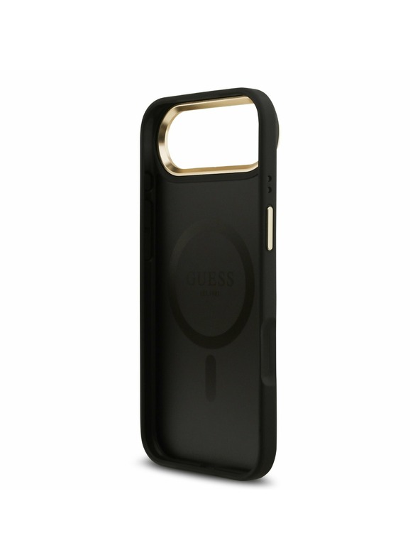 Guess Guess PU Leather 4G Gold Frame MagSafe Zadní Kryt pro iPhone Air Black