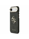 Guess Guess PU Leather 4G Metal Logo Gold Frame Zadní Kryt pro iPhone Air Black