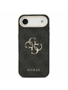 Guess Guess PU Leather 4G Metal Logo Gold Frame Zadní Kryt pro iPhone Air Black