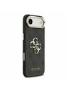 Guess Guess PU Leather 4G Metal Logo Gold Frame Zadní Kryt pro iPhone Air Black