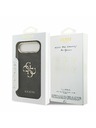 Guess Guess PU Leather 4G Metal Logo Gold Frame Zadní Kryt pro iPhone Air Black