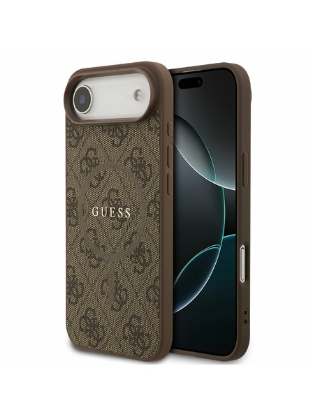 Guess Guess PU Leather 4G Colored Ring MagSafe Zadní Kryt pro iPhone Air Brown