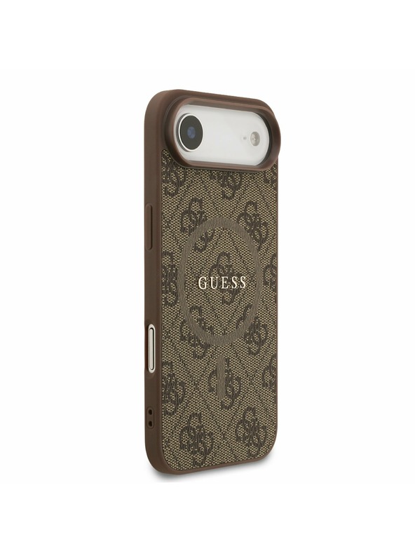 Guess Guess PU Leather 4G Colored Ring MagSafe Zadní Kryt pro iPhone Air Brown
