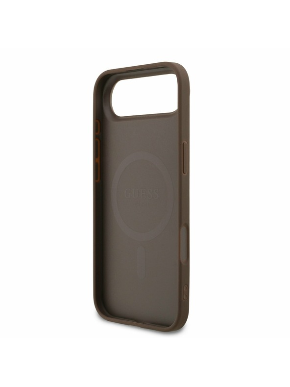 Guess Guess PU Leather 4G Colored Ring MagSafe Zadní Kryt pro iPhone Air Brown