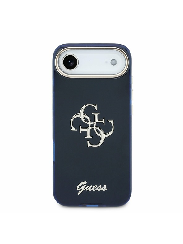 Guess Guess IML 4G Script Metal Logo Zadní Kryt pro iPhone Air Blue