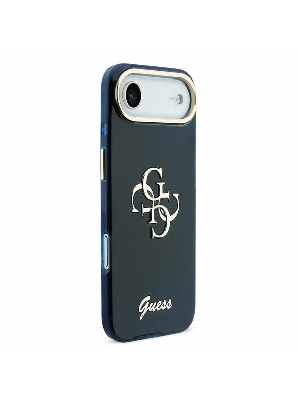 Guess Guess IML 4G Script Metal Logo Zadní Kryt pro iPhone Air Blue