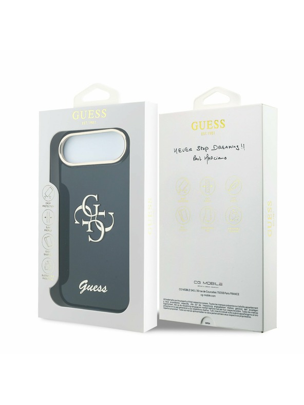 Guess Guess IML 4G Script Metal Logo Zadní Kryt pro iPhone Air Blue