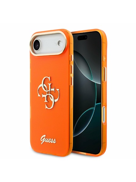 Guess Guess IML 4G Script Metal Logo Zadní Kryt pro iPhone Air Orange