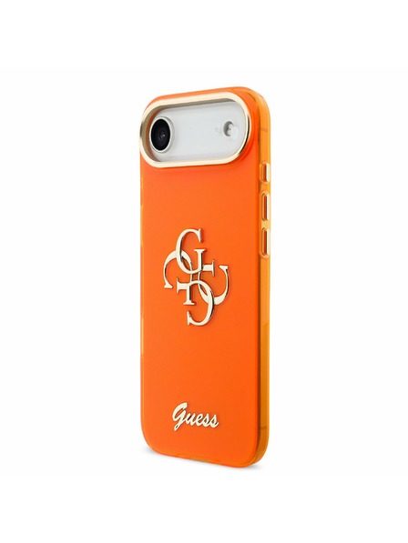 Guess Guess IML 4G Script Metal Logo Zadní Kryt pro iPhone Air Orange