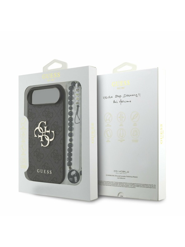 Guess Guess PU 4G Metal Logo Strap Zadní Kryt pro iPhone Air Black