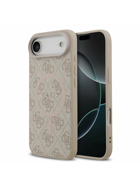 Guess Guess PU Leather 4G Colored Ring MagSafe Zadní Kryt pro iPhone Air Pink