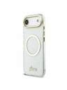 Guess Guess IML Glitter Script Strap MagSafe Zadní Kryt pro iPhone Air Transparent