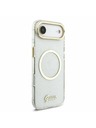 Guess Guess IML Glitter Script Strap MagSafe Zadní Kryt pro iPhone Air Transparent