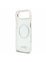 Guess Guess IML Glitter Script Strap MagSafe Zadní Kryt pro iPhone Air Transparent