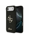Guess Guess PU Fixed Glitter 4G Metal Logo Zadní Kryt pro iPhone Air Black