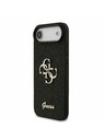 Guess Guess PU Fixed Glitter 4G Metal Logo Zadní Kryt pro iPhone Air Black