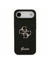 Guess Guess PU Fixed Glitter 4G Metal Logo Zadní Kryt pro iPhone Air Black
